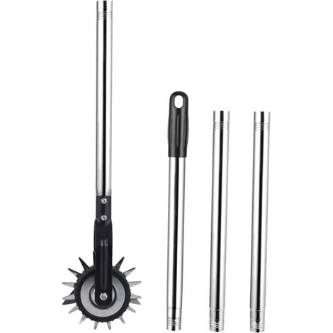 1ensemble Bordureuse Manuelle Métal à Roue pour Jardin Outil De Jardinage pour Finitions De Pelouse Coupe Précise Et Mobilité Facile (1/5)