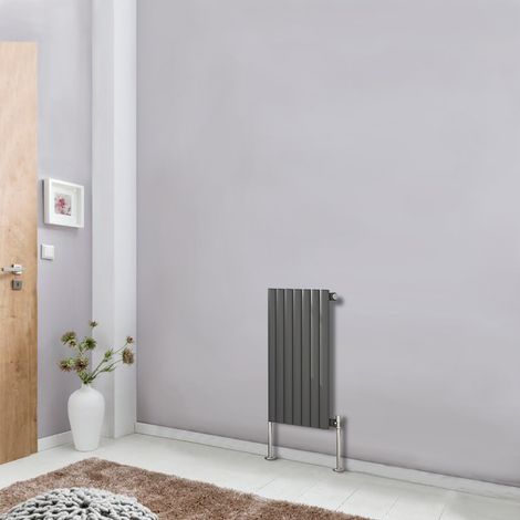 NRG Designer Radiator Oval Column Central Heating Anthracite Rads Horizontal 600x413mm Single (1/5)