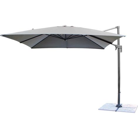 Ombrellone da giardino 3x3 mt con telo in poliestere e palo laterale in alluminio Ercules (1/5)