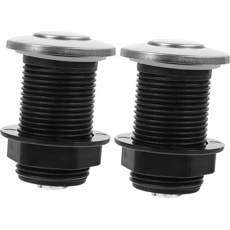 Lot de 2 Boutons pneumatiques, noir, pour broyeur de déchets (1/5)
