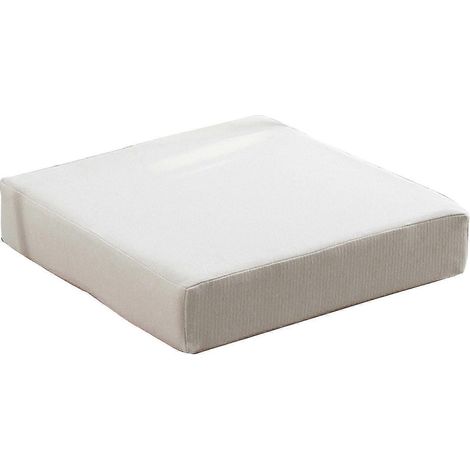 Coussin de canapé ultra doux, résistant à l'usure, en lin respirant et antidérapant, avec coussin en mousse pour siège de chaise à la maison-Round-White (1/5)