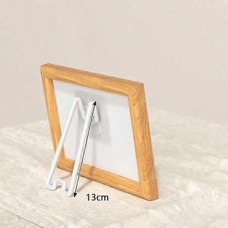 Lot de 2 supports métalliques pour cadres photo, chevalets, supports adhésifs pour présentoirs. (1/5)