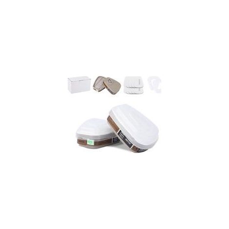 Cartouches de Filtre pour Masque Respiratoire 6200, 6800, 7502, 7503 Protection Chimique et Vapours Organiques (Peinture, Soudure…)