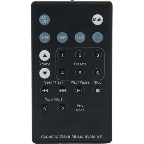 Ersatzfernbedienung für SoundTouch Wave Music I II III IV Radiosystem für CD AWRCC1 AWRCC2 AWRCC3 Schwarz