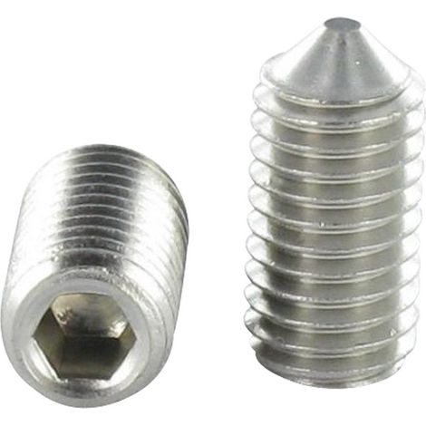 Vis métaux Inox A2 Sans tête six pans creux (sthc) Clé de 5 HC5 M10X16 Bout pointeau-1 pièce (1/4)