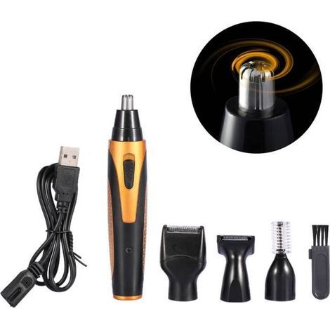 Tondeuse Électrique 4 en 1 - CUQUE - Rechargeable - Poils Nez, Oreilles, Tempes, Sourcils - Accessoires Inclus-Ywey (1/5)