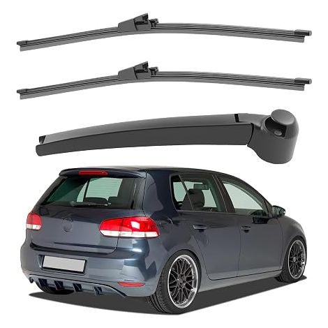 Kit de Balai et Bras D'essuie-glace Arrière pour Polo 9N Golf Plus  Balai D'essuie-Glace Arrière + Bras D'essuie-Glace Arrière Remplacement pour Polo 9N 02-09 Golf Plus 05-09 (1/5)