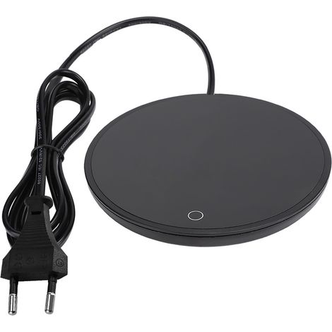 Sous-tasses chauffantes électriques étanches et tactiles pour café, thé et lait, noir, UE 220 V (1/5)