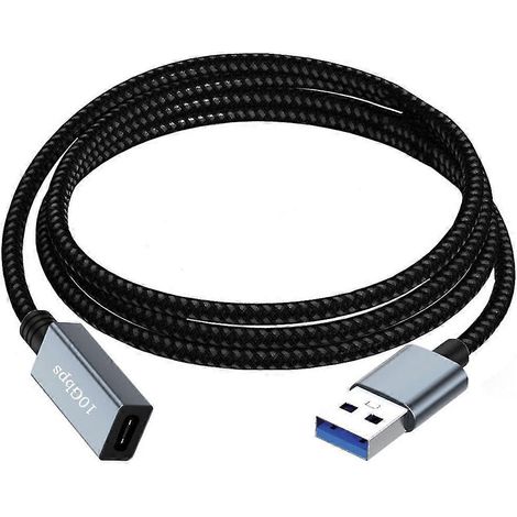 Adaptateur d'extension USB mâle vers USB-C femelle 10 Gbit/s pour chargeur d'ordinateur portable/PC, 1 mètre (1/5)
