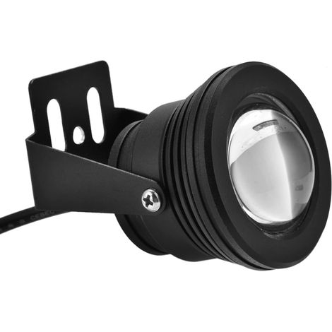 Lampe LED pour aquarium, projecteur LED RGB étanche 12 V 10 W pour aquarium, piscine, jardin, sous-marin (coque noire) (1/5)
