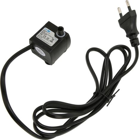 Mini Pompe à Eau Submersible Réglable Silencieuse Étanche IPX8 avec Ventouse pour Aquarium, Prise EU 220-240V (1/5)