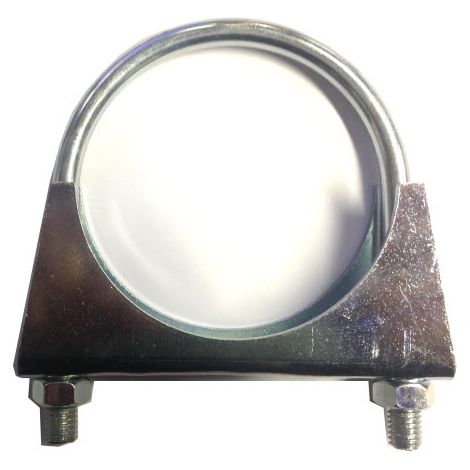 Universal Exhaust pipe clamp + U-bolt - 102 mm - BZP Mild Steel