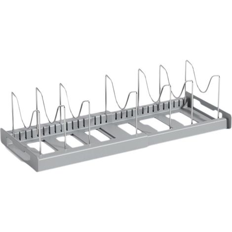 Support Extensible pour Organisateurs De Casseroles De Poêles, Organisateur De Casseroles pour Placard De Cuisine, Support Organisateur D'ustensiles De Cuisson avec 7 Compartiments Réglables (1/5)