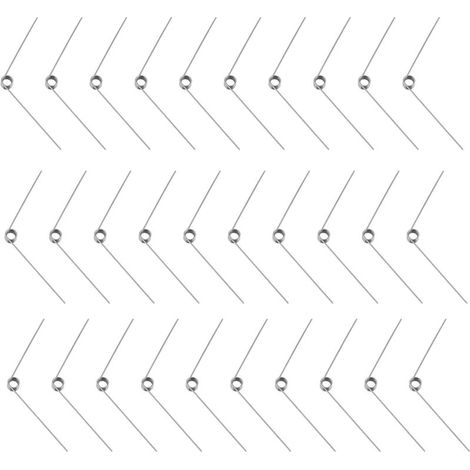 30 petits ressorts de torsion en acier inoxydable, ressorts de torsion mécaniques avec un diamètre de fil de 0,5 mm pour projets de bricolage en menuiserie, meubles et réparations. (1/5)