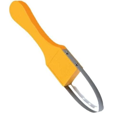 Garden Bandit Outil de désherbeur manuel avec boucle en fer et lames tranchantes Outil de désherbage manuel avec poignée en plastique pour le désherbage--jaune (1/4)