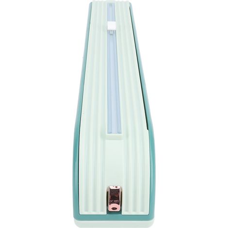 Coupe-film alimentaire à ventouses. Distributeur magnétique coulissant bidirectionnel de film plastique pour papier aluminium, papier sulfurisé et film ciré. (1/5)