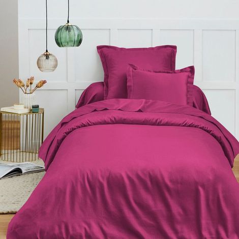 Housse de couette 140 x 200 cm "Prémium" pour lit 1 place - Prémium Magenta