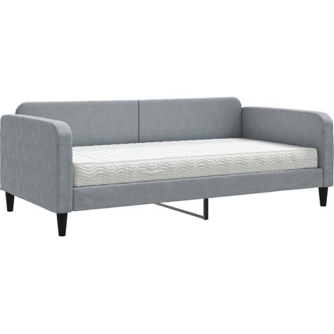 Maison Exclusive - Tagesbett mit Matratze Hellgrau 100x200 cm Sto