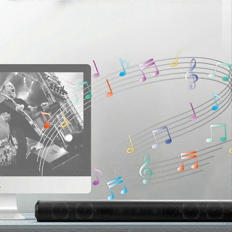 Barre de son Bluetooth sans fil pour TV, projecteur et cinéma maison, haut-parleur stéréo avec connexion sans fil (1/5)