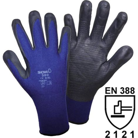 Guantes de protección Showa nitrilo negro talla 9 XL