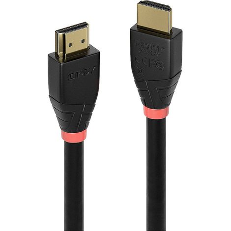 Câble de raccordement LINDY Fiche mâle HDMI-A, Fiche mâle HDMI-A 30.00 m noir 41075 4K UHD Câble HDM