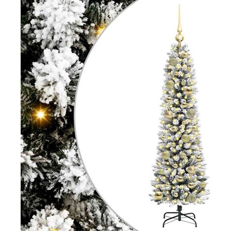 Sapin de Noël  Arbre de Noël artificiel Blanc 120 cm PVC, métal et plastique (1/5)