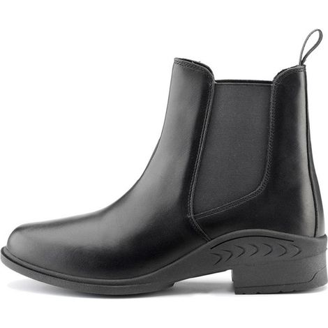 Stivaletti da equitazione in vera pelle vitello foderato con suona in gomma antiscivolo: 38, nero (10) (1/3)