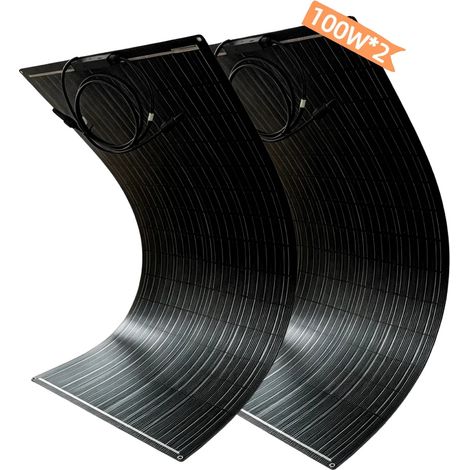 Panneau Solaire Flexible, Haute Efficacité, Design Résistant aux Intempéries, ETFE100W 2PCS (1/2)