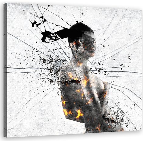 Tableau sur toile Femme abstraite 50x50 (1/5)