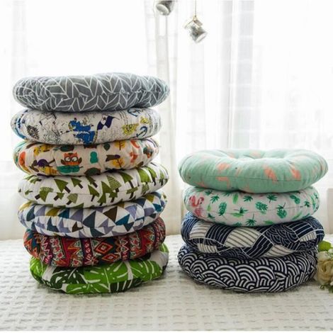 2pcs Coussin de Chaise Rond Coussin de Siège Coussin Japonais, Coton et Lin Hyper Moelleuses Coussin Ventilé Tatami (1/3)