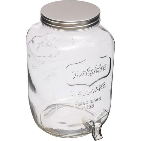 Atmosphera – Distributeur de boissons en verre 8 litres – Robinet pratique pour jus frais – Couvercle étanche – Dimensions 14x19x31,5 cm (1/3)