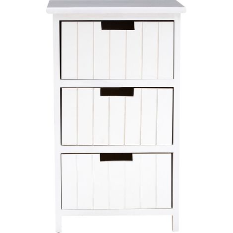 Premier Housewares New England White Mdf 3 Drawers Chest (1/5)