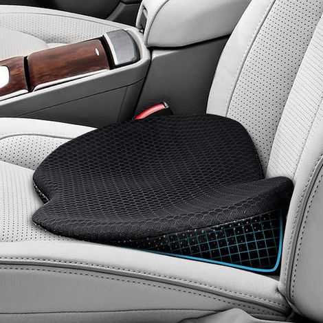 Coussin biseauté pour rehausser et soutenir la posture - En mousse à mémoire de forme - Ergonomique - Pour conducteur, chaise de bureau - Pour soulager les douleurs au coccyx, au dos et à la sciatique (1/5)