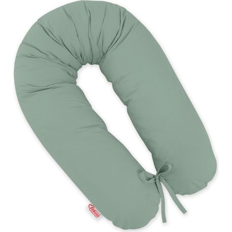 Almohada de embarazo más larga para dormir embarazadas + Funda extraíble - Salvia (1/5)