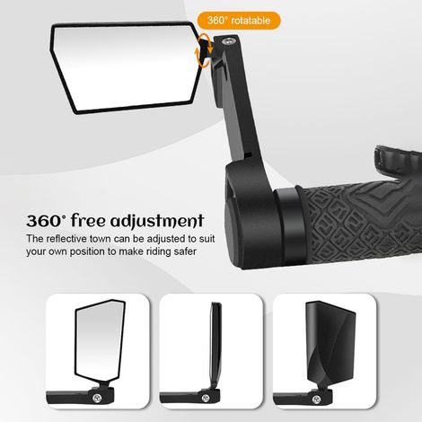 1 Paire Rétroviseurs de Vélo pour Guidon, Réglables à 360° pour Sécurité et Visibilité Optimale (1/5)
