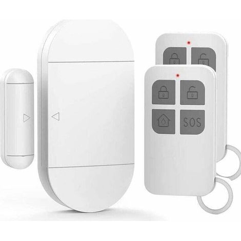 Alarme Porte, XU, DéTecteur Ouverture Porte Equipé de SirèNe Puissante De 130 Db, Alarme De Porte Et FenêTre Sans filaire MagnéTique Destiné à Portes, FenêTres Et Armoires, La Maison,Office - KZQ (1/4)