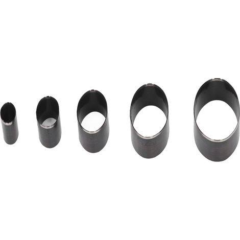 Ensemble de 5 matrices de découpe pour cuir, forme ovale, tige longue de 20 à 60 mm, outil de perforation creuse pour travaux manuels (1/5)