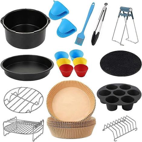 Friteuse à air accessoire 8 pouce friteuse à air réutilisable friteuse à air XXL pour friteuse Over 4.6 litre (1/5)
