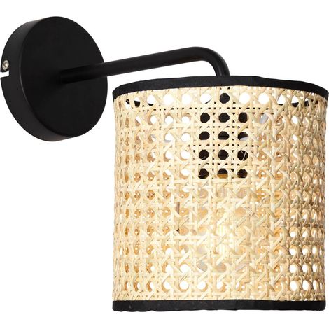 BRILLIANT Lampe Wiley Wandleuchte hängend rattan 1x A60, E27, 60W, geeignet für Normallampen (nicht enthalten) Für LED-Leuchtmittel geeignet (1/4)