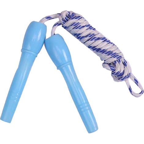 Corde à sauter ajustable pour enfants avec poignées en plastique jaune - Équipement d'entraînement (1/3)