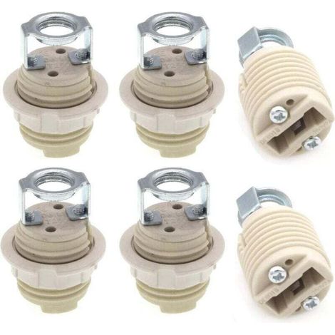Lot de 6 supports de lampe G9 avec support, douille halogène G9 filetée en céramique (1/4)