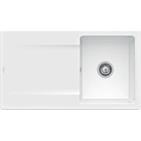 V&B Spüle SILUET 50 900x510mm Handbetätigung snow white