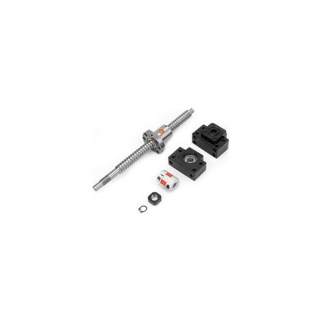Vis à billes en acier inoxydable SFU1605 250 mm, écrou, support BK/BF12 et raccord 6,35 x 10 mm (1/5)