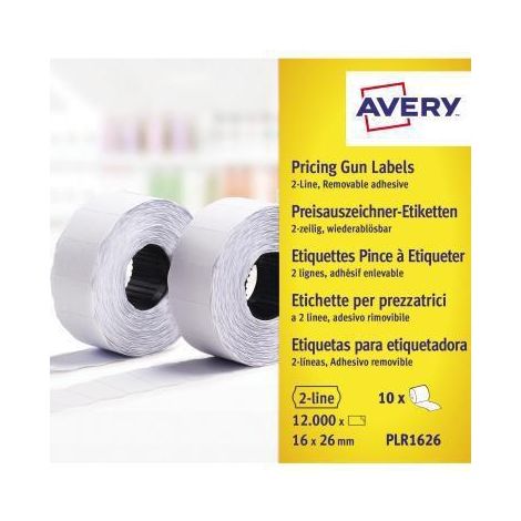 Avery-Zweckform Etiquette prix PLR1626 décollable Largeur des étiquettes: 26 mm Hauteur de l'étiquette: 16 mm blanc 120 (1/5)