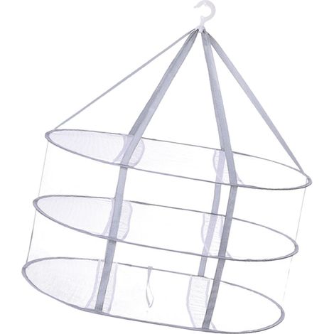 3 couches Égouttoir à Pull Pliable Et Suspendu, SècheLinge Niveaux En Filet, Séchoir à Linge Plat, Cintre Empilable Polyvalent, Séchage Net Etendoir