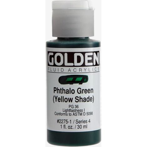 Peinture Acrylique - GOLDEN - Phthalo Green Yellow Shade - 30ml - Haute résistance - Mixte