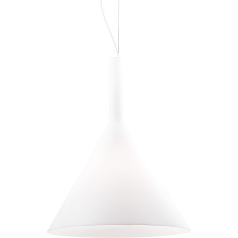 Sospensione Moderna Cocktail Vetro Bianco 1 Luce E27 (1/4)