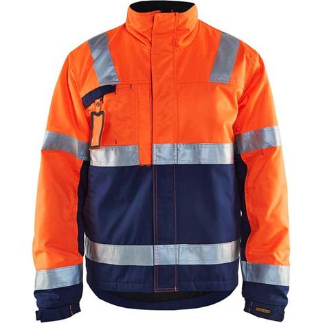 Veste de travail hiver haute visibilité 4862 - Orange fluo/Marine XL (1/4)