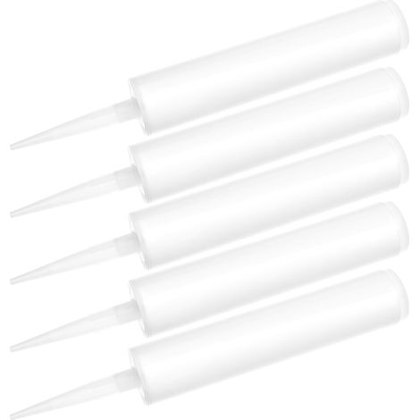 ® Tube de scellage vide, 5 pièces 300 ml, cartouche blanche, kit d'outils de scellage, réutilisable (1/5)