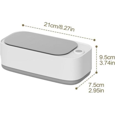 Nettoyeur de bijoux à ultrasons, nettoyeur de lunettes à ultrasons - appareil de nettoyage entièrement automatique 45 000 Hz - (1/5)